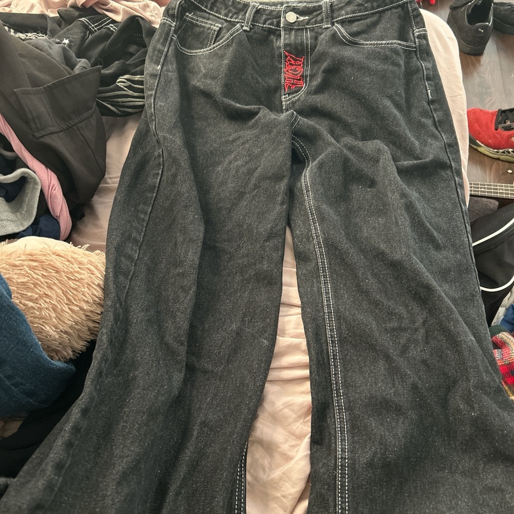 Y2K Embroidered Jeans